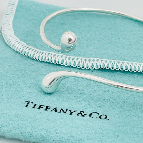Tiffany & Co Elongated Teardrop Bangle Bracelet Elsa Peretti in Sterling Silver - 5