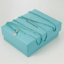 Tiffany & Co Sparkler Blue Coated Silver Enamel Chain Necklace 30" 2.5mm Links-6