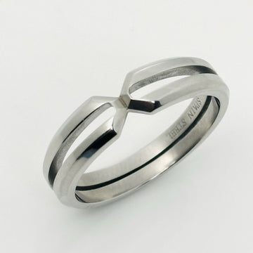Size 11 Tiffany Zellige Ring by Paloma Picasso in Steel for Men Unisex