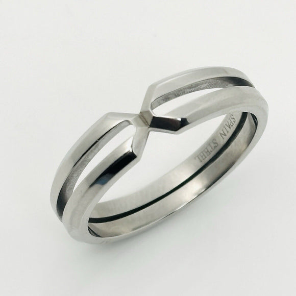 Size 11 Tiffany Zellige Ring by Paloma Picasso in Steel for Men Unisex