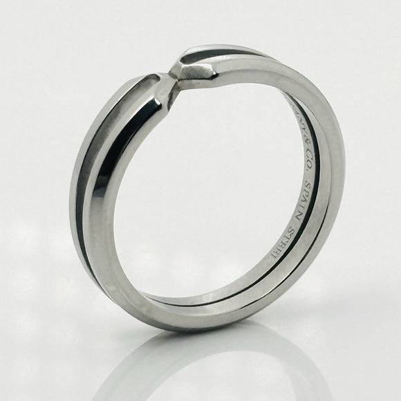 Size 11 Tiffany Zellige Ring by Paloma Picasso in Steel for Men Unisex