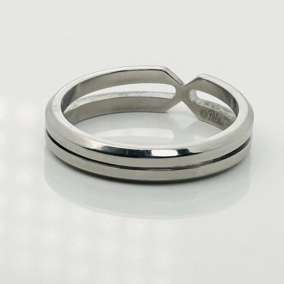 Size 11 Tiffany Zellige Ring by Paloma Picasso in Steel for Men Unisex