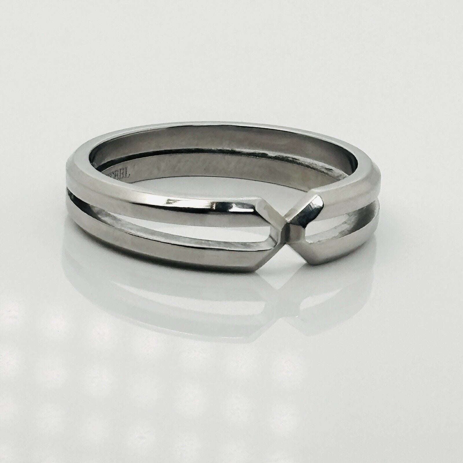 Size 11 Tiffany Zellige Ring by Paloma Picasso in Steel for Men