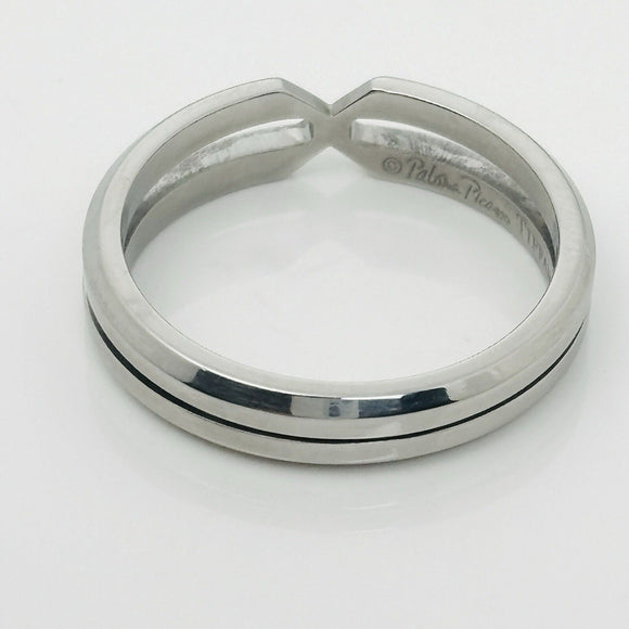 Size 11 Tiffany Zellige Ring by Paloma Picasso in Steel for Men Unisex