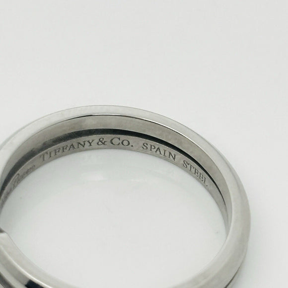 Size 11 Tiffany Zellige Ring by Paloma Picasso in Steel for Men Unisex