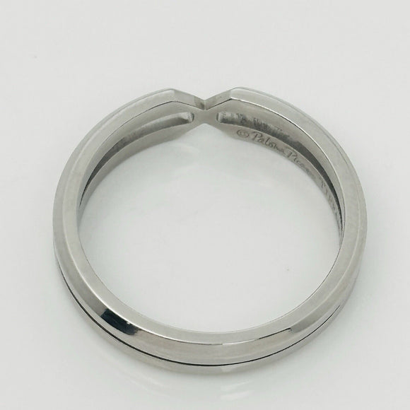 Size 11 Tiffany Zellige Ring by Paloma Picasso in Steel for Men Unisex