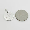 Tiffany Letter S Notes Pendant Initial Round Circle Notes Disc-1