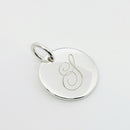 Tiffany Letter S Notes Pendant Initial Round Circle Notes Disc-3