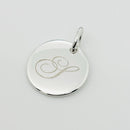Tiffany Letter S Notes Pendant Initial Round Circle Notes Disc-4