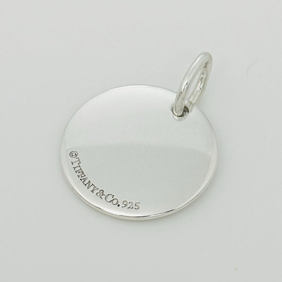 Tiffany Letter S Notes Pendant Initial Round Circle Notes Disc