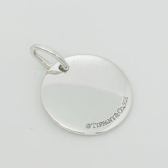 Tiffany Letter S Notes Pendant Initial Round Circle Notes Disc