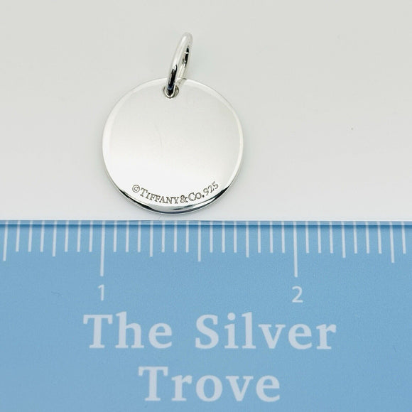 Tiffany Letter S Notes Pendant Initial Round Circle Notes Disc