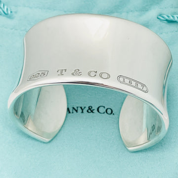 Small 6.25" Tiffany & Co 1837 Extra Wide Cuff Bracelet in Sterling Silver - 0