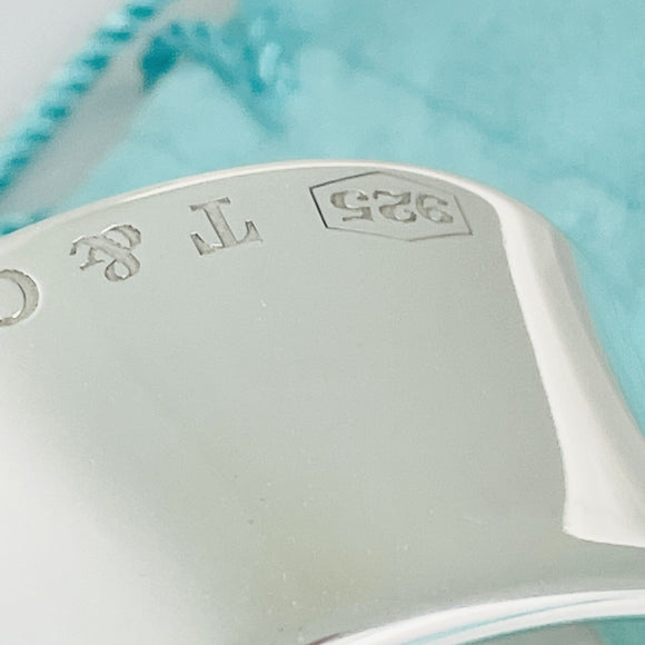 Small 6.25" Tiffany & Co 1837 Extra Wide Cuff Bracelet in Sterling Silver