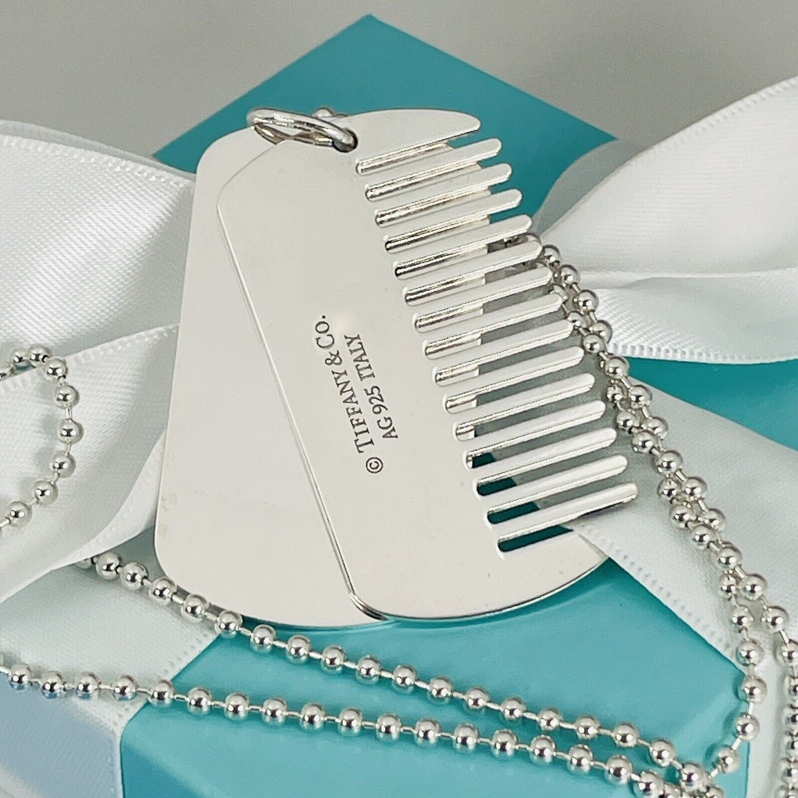 Tiffany & Co New Yorkie Collection Dog Comb Tag Mens Unisex New York
