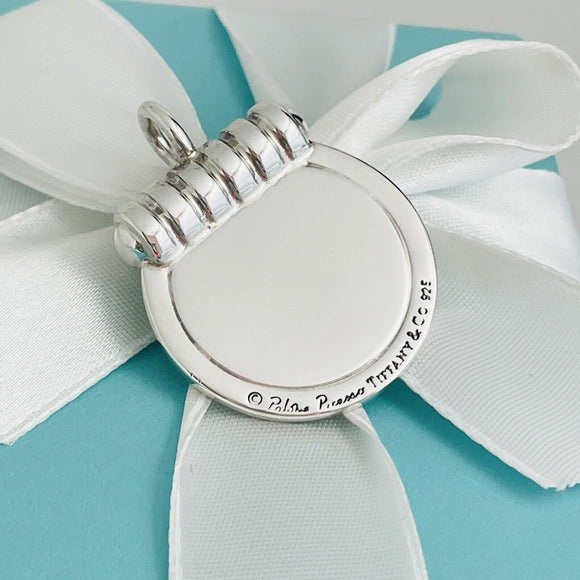 RARE Tiffany & Co Atlas Groove Pendant Engravable by Paloma Picasso Mens Unisex