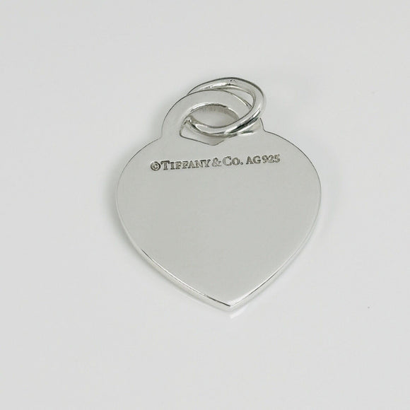 Tiffany Letter S Heart Pendant or Charm Notes Alphabet