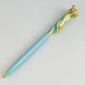 Tiffany Blue Purse Pen with Gold Bow Blue Ink WORKS - 1