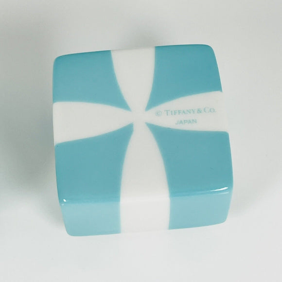 Tiffany Porcelain Blue Trinket Gift Jewelry Box Bone China Mini Small Miniature