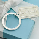 Tiffany & Co Welcome Home Key Ring Chain Realtor Gift New House in Silver-1
