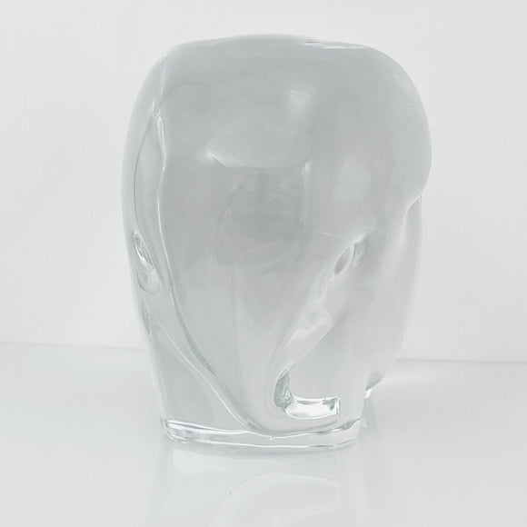 Tiffany & Co Crystal Elephant Statue or Paperweight Large and Heavy