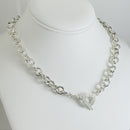 18" Tiffany New York Circle Clasp Toggle Necklace in Silver AUTHENTIC-2