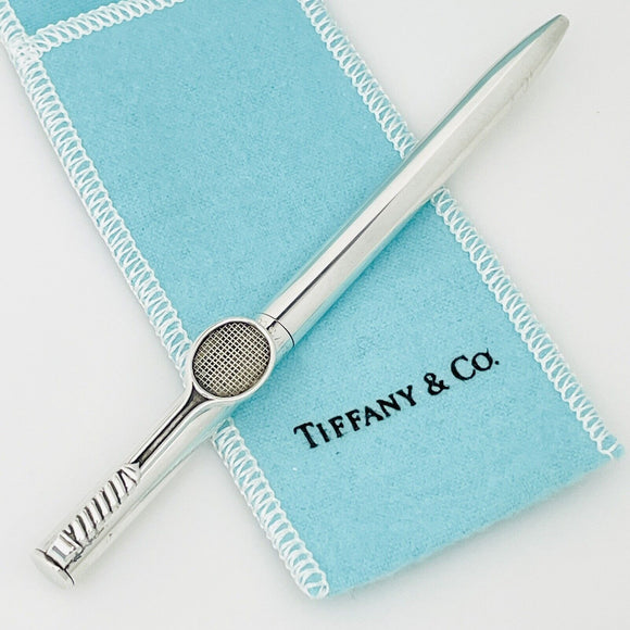 RARE Tiffany Tennis Racket Purse Pen in Sterling Silver
