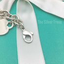 Tiffany Heart Tag Charm Bracelet in Sterling Silver Blank Engravable Heart-4