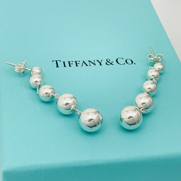 Tiffany & Co. Graduated Bead Earrings HardWear Bead Ball Drop Dangle in Silver