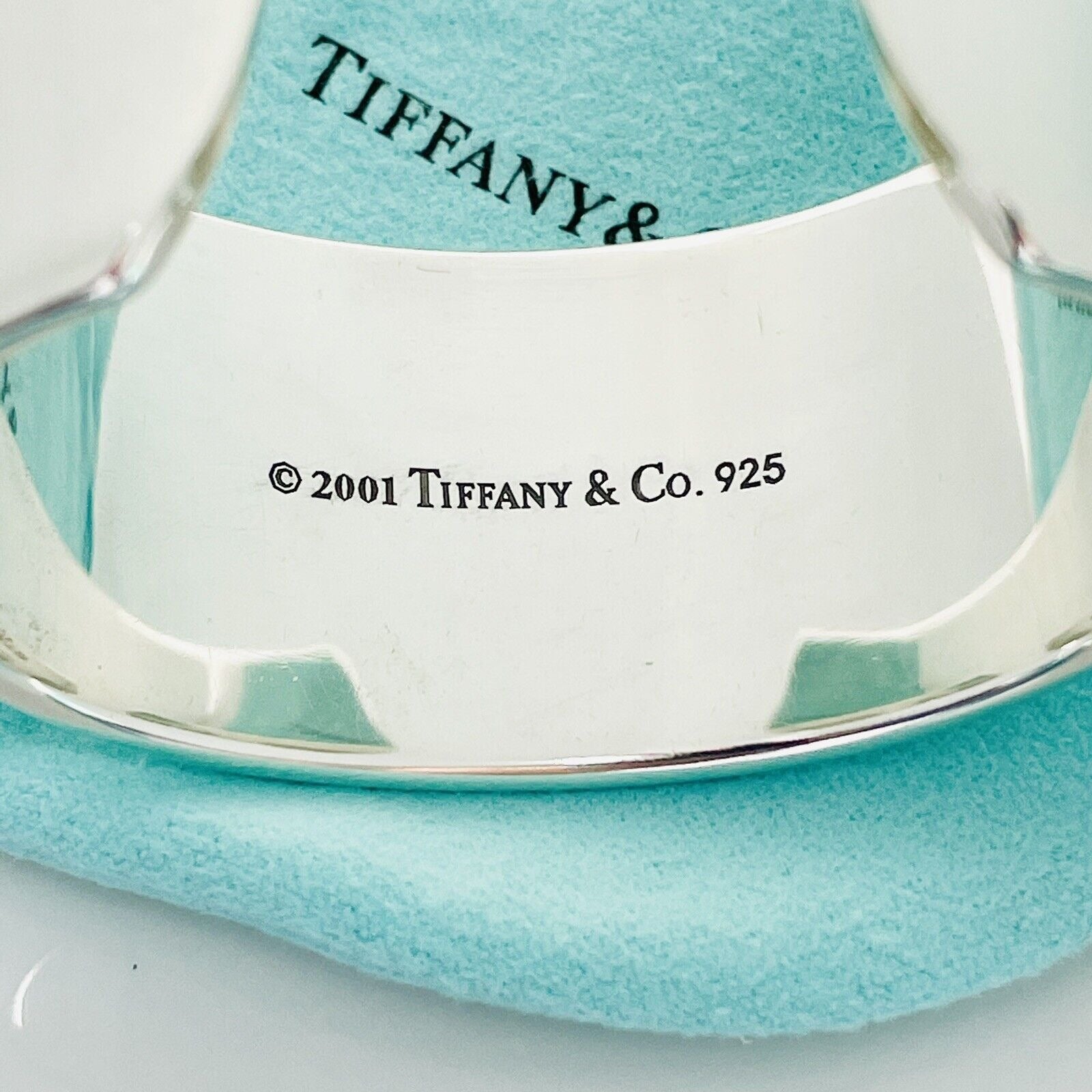 Size Small 6.25" Tiffany & Co 1837 Extra Wide Cuff Bracelet in Silver