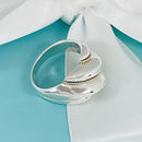 Size 6.5 Dome Shell Twist Rope Ring in Silver and 18K Gold Vintage-4