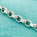 7" Tiffany & Co Sterling Silver Large Oval Rolo Round Link Chain Bracelet-6