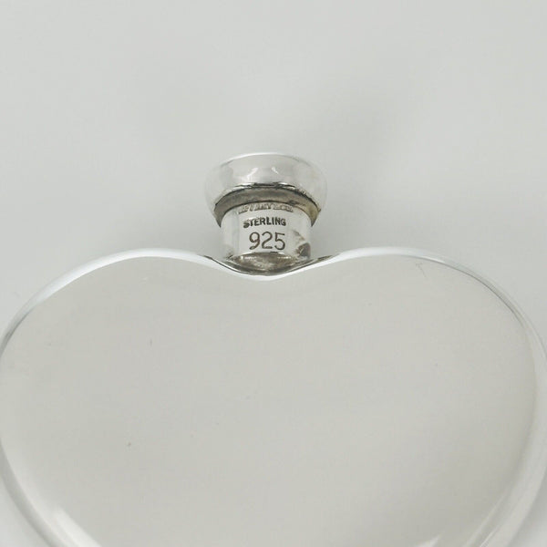 Vintage TIFFANY & Co. Sterling Silver Heart Perfume Flacon Bottle Funnel & Box - 7