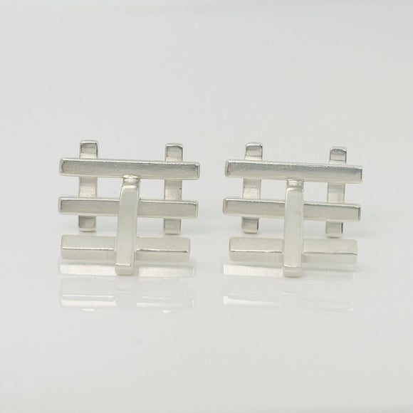 RARE Tiffany & Co Axis Cufflinks by Frank Gehry in Sterling Silver