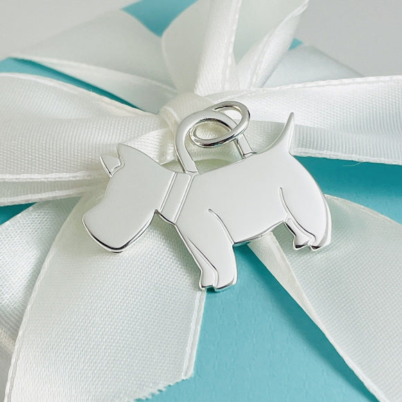 Tiffany Scottie Dog Pendant or Charm in Sterling Silver