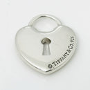 Tiffany Keyhole Heart Padlock Lock Charm Pendant in Sterling Silver-6