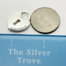 Tiffany Keyhole Heart Padlock Lock Charm Pendant in Sterling Silver-8