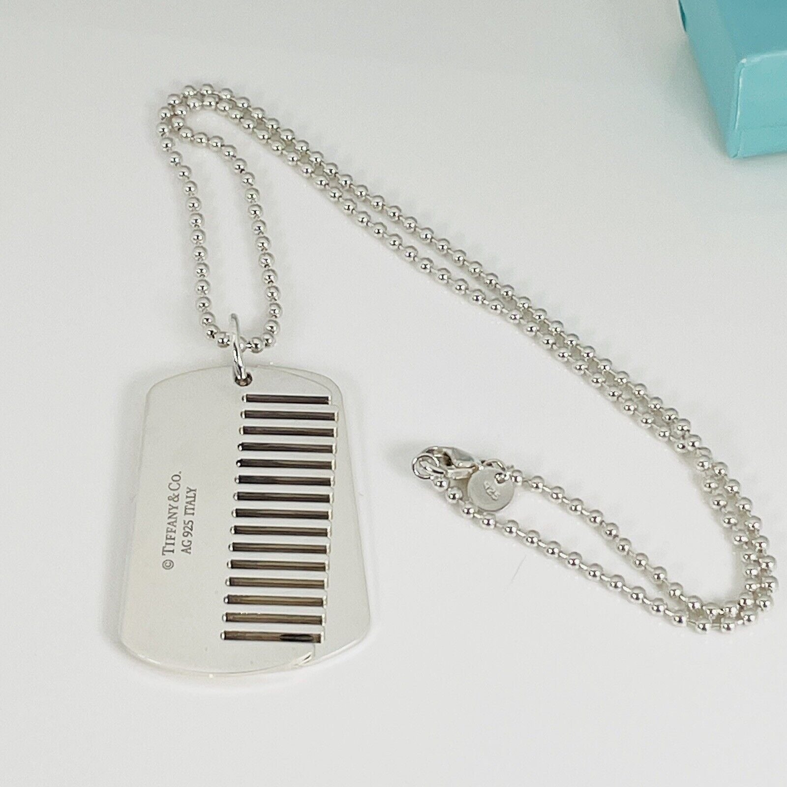 Tiffany & Co New Yorkie Collection Dog Comb Tag Mens Unisex New York