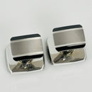 Tiffany Atlas Cufflinks in Titanium and Sterling Silver Roman Numerals XII 12-6