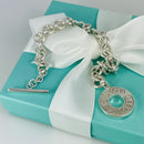 9.5" Large Tiffany & Co Sterling Silver 1837 Mens Unisex Toggle Anklet Bracelet-4