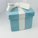 4.3" Large Tiffany Porcelain Blue Trinket Gift Box Ceramic Jewelry Container-1