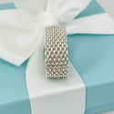 Size 6.5 Tiffany Somerset Ring Mesh Weave Flexible Sterling Silver - 3
