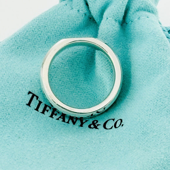 Size 6.5 Tiffany Makers Slice Ring Medium 6.7mm Band in Sterling Silver