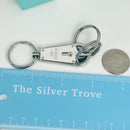 PRISTINE Tiffany & Co 1837 Valet Key Ring Chain in Sterling Silver-6
