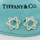 RARE Tiffany & Co Star of David Stud Earrings by Elsa Peretti Six Point Star-1