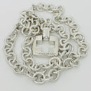 22" Tiffany & Co Mens Roman Cross Necklace in Silver Large Link Plus Size-4