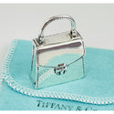 Vintage Tiffany Trinket Pill Box Purse Handbag Miniature in Sterling Silver - 1