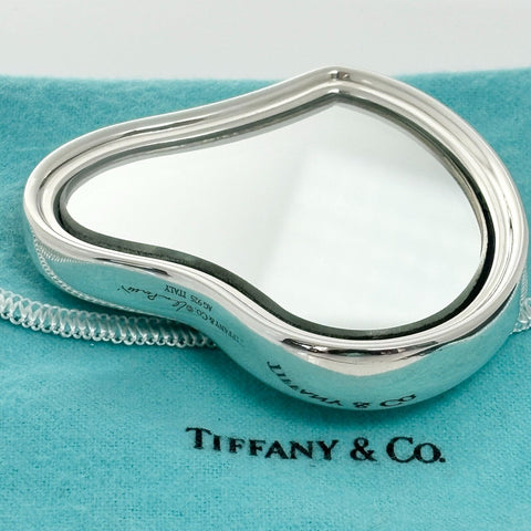 Tiffany & Co Heart Compact Purse Mirror in Sterling Silver by Elsa Peretti - 0
