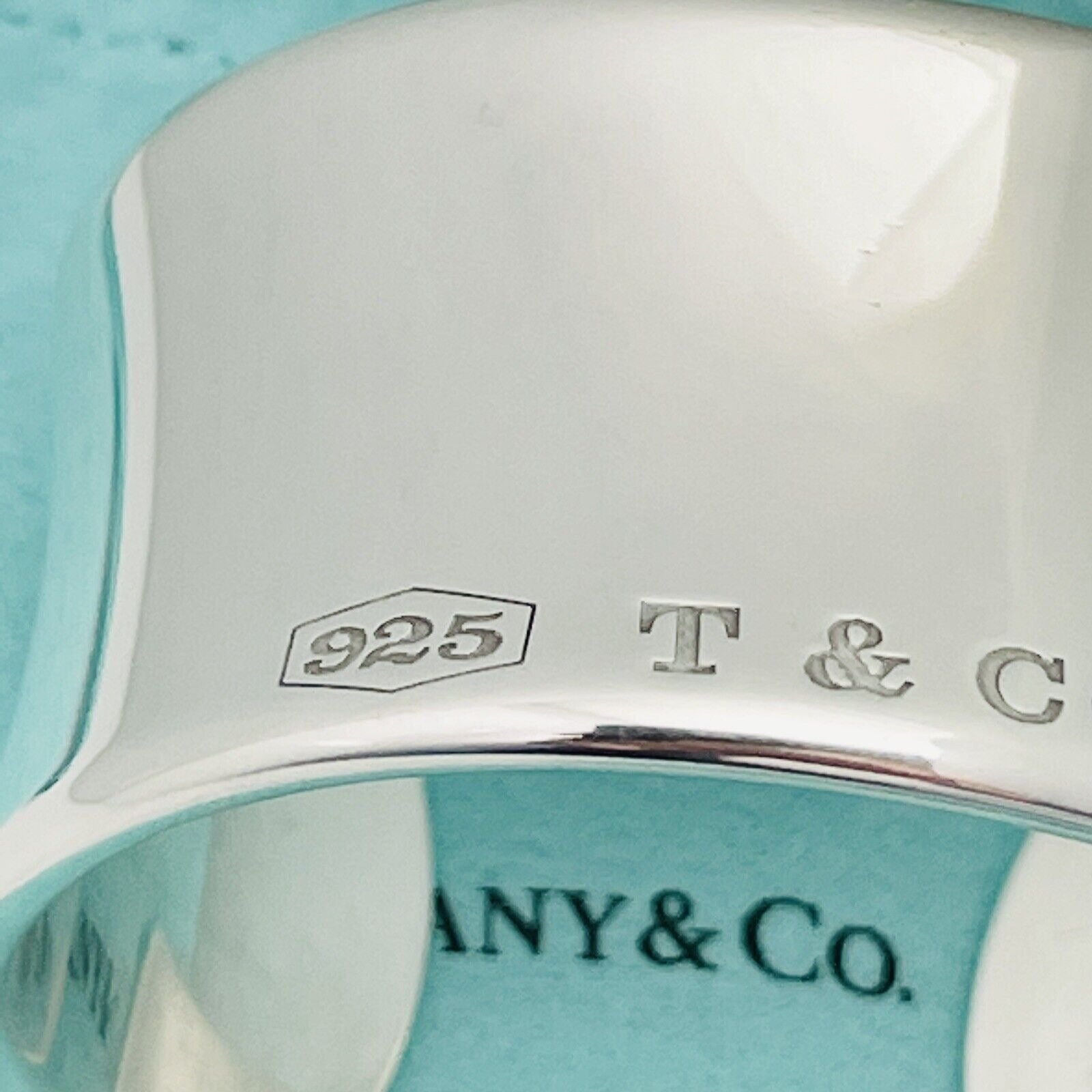 Size Small 6.25" Tiffany & Co 1837 Extra Wide Cuff Bracelet in Silver