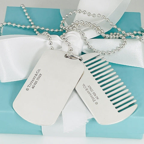 Tiffany & Co New Yorkie Collection Dog Comb Tag Mens Unisex New York